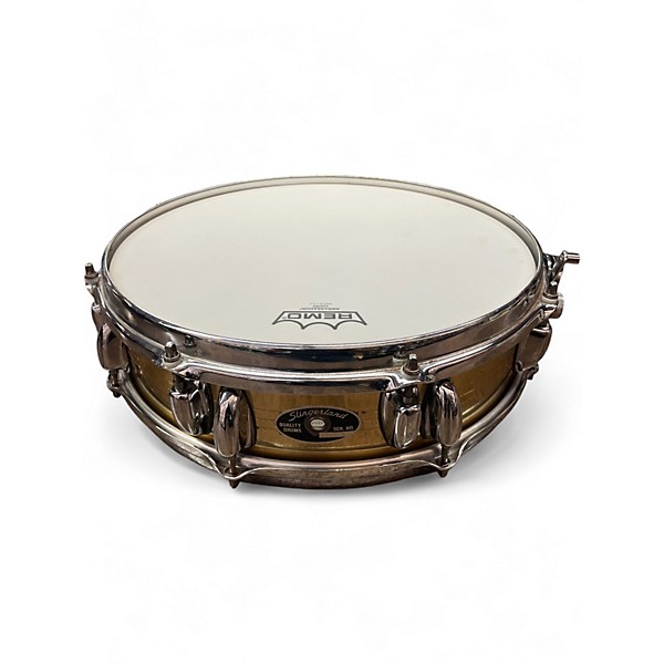 Used Sligerland 3.5X14 BRASS PICCOLO SNARE Gold Drum