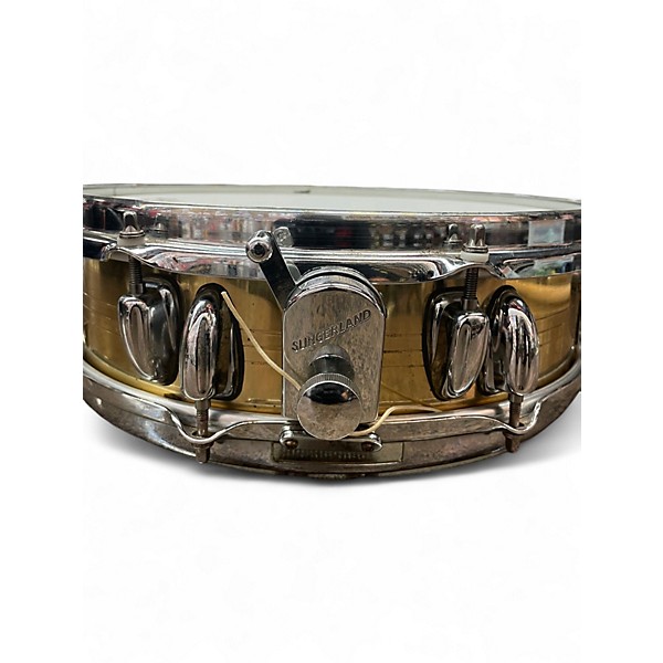 Used Sligerland 3.5X14 BRASS PICCOLO SNARE Gold Drum