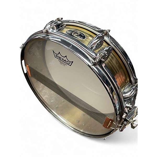 Used Sligerland 3.5X14 BRASS PICCOLO SNARE Gold Drum