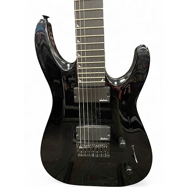 Used Jackson JS22-7 Dinky 7 String Black Solid Body Electric Guitar