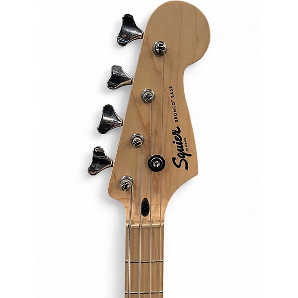 Used Squier BRONCO BASS Black Electric Bass Guitar