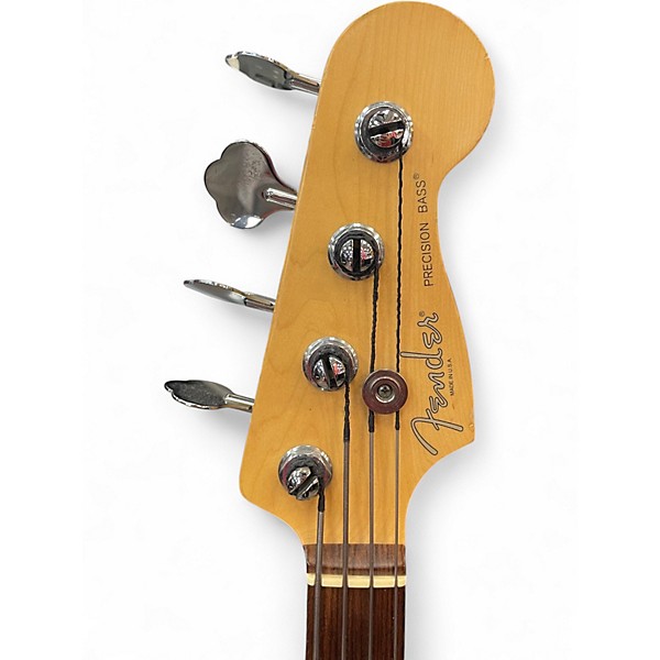 Used Fender American Standard Precision Bass Red Electric Bass Guitar
