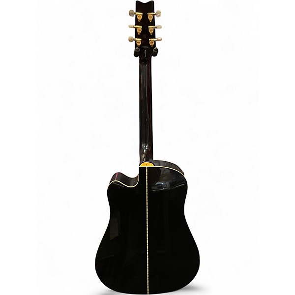 Used Washburn D-17 CEM Black Acoustic Electric Guitar
