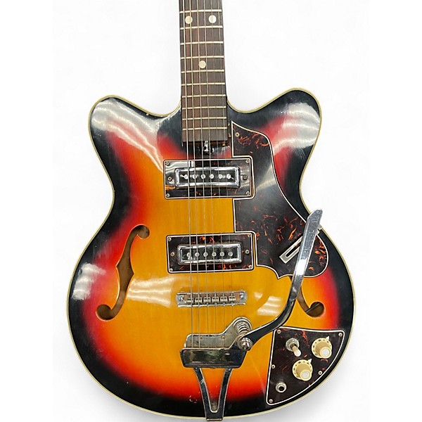 Used Diasonic(teisco) Hollow Body 3 Tone Sunburst Hollow Body Electric Guitar
