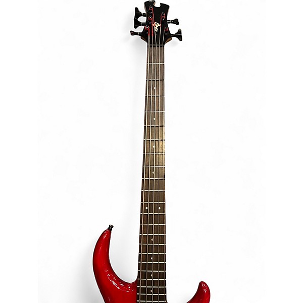 Used Tobias Killer B 5 String Trans Red Electric Bass Guitar