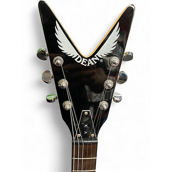 Used Dean V Stealth Black Solid Body Electric Guitar