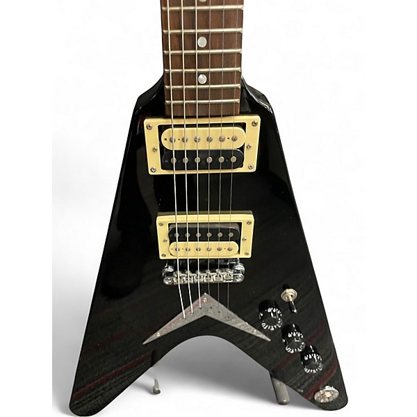 Used Dean V Stealth Black Solid Body Electric Guitar