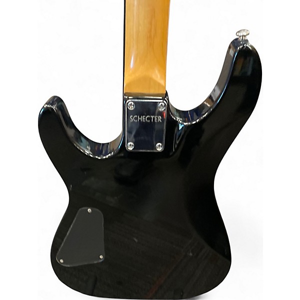 Used Schecter Guitar Research DIAMOND SERIES OMEN-6 Black Solid Body Electric Guitar