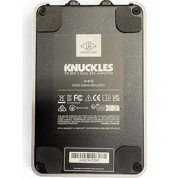 Used Universal Audio UAFX Knuckles 1992 Rev F Dual Rec Amp Effect Pedal