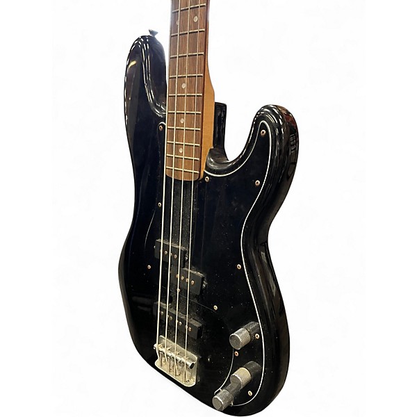 Used Squier Precision Bass Black Electric Bass Guitar