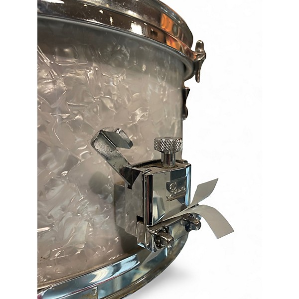 Used Maple Works 6X12 Maple Snare Drum White Marine Pearl Drum