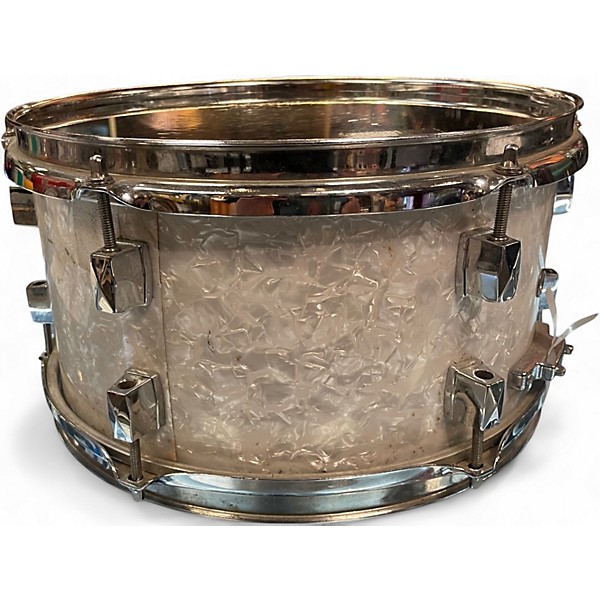 Used Maple Works 6X12 Maple Snare Drum White Marine Pearl Drum