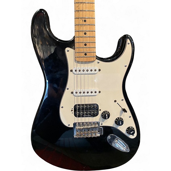 Used 2005 Fender Standard Stratocaster HSS Black Solid Body Electric Guitar