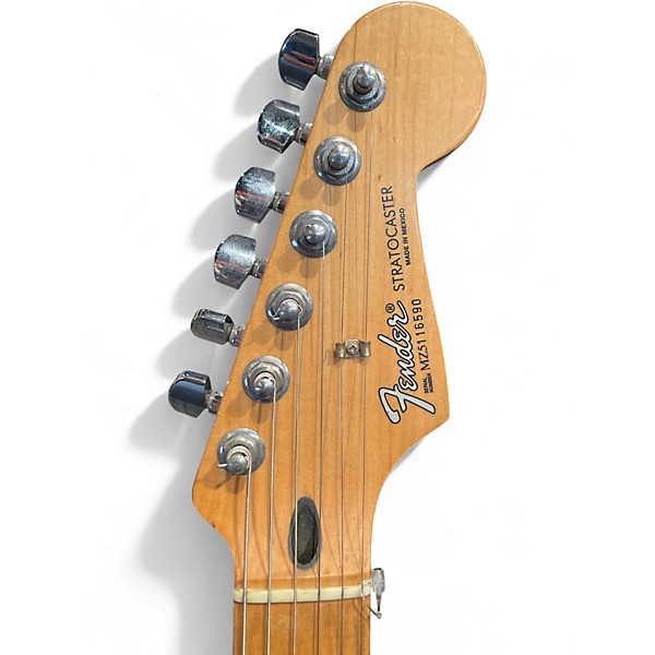 Used 2005 Fender Standard Stratocaster HSS Black Solid Body Electric Guitar