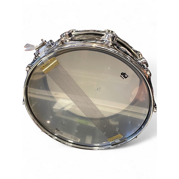 Used DW 14X5.5 Collector's Snare Black Nickel Over Brass Gray Drum
