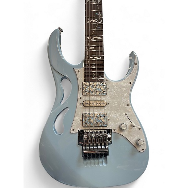 Used Ibanez PIA3761C Steve Vai Signature Powder Blue Solid Body Electric Guitar