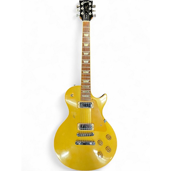 Vintage 1981 Gibson Les Paul Deluxe Gold Top Solid Body Electric Guitar