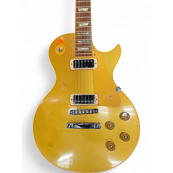 Vintage 1981 Gibson Les Paul Deluxe Gold Top Solid Body Electric Guitar