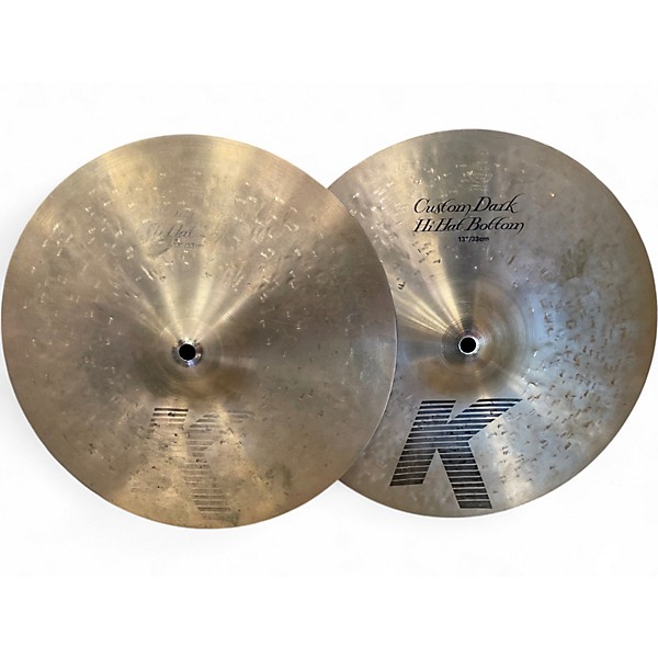 Used Zildjian 13in K CUSTOM DARK HI-HAT PAIR Cymbal