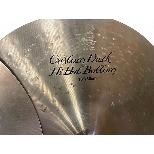Used Zildjian 13in K CUSTOM DARK HI-HAT PAIR Cymbal