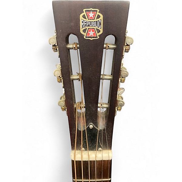 Used Republic Minolian Parlour Metal Resonator 2 Color Sunburst Acoustic Guitar