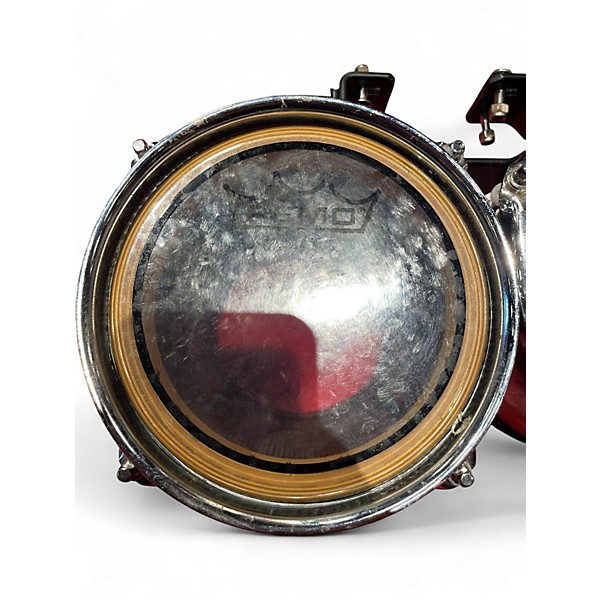 Used Pearl 2 Piece Championship Series Marching Tom Black and Silver Drum