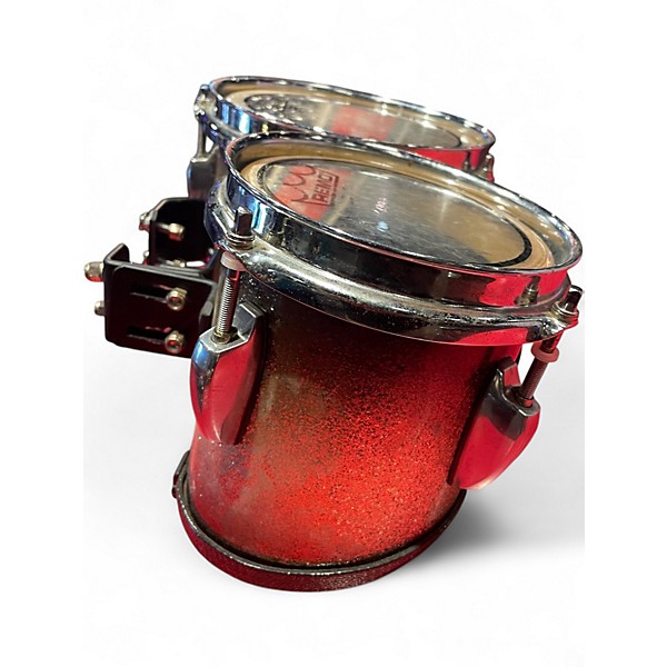 Used Pearl 2 Piece Championship Series Marching Tom Black and Silver Drum
