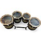 Used Pearl Multiple Championship Series Marching Tenor Drums Black and Silver Roto Toms thumbnail