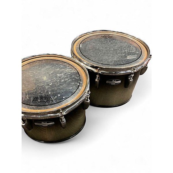 Used Pearl Multiple Championship Series Marching Tenor Drums Black and Silver Roto Toms