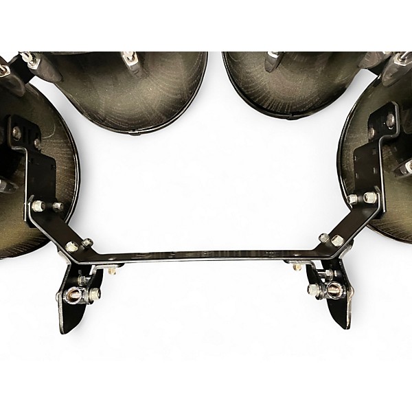 Used Pearl Multiple Championship Series Marching Tenor Drums Black and Silver Roto Toms