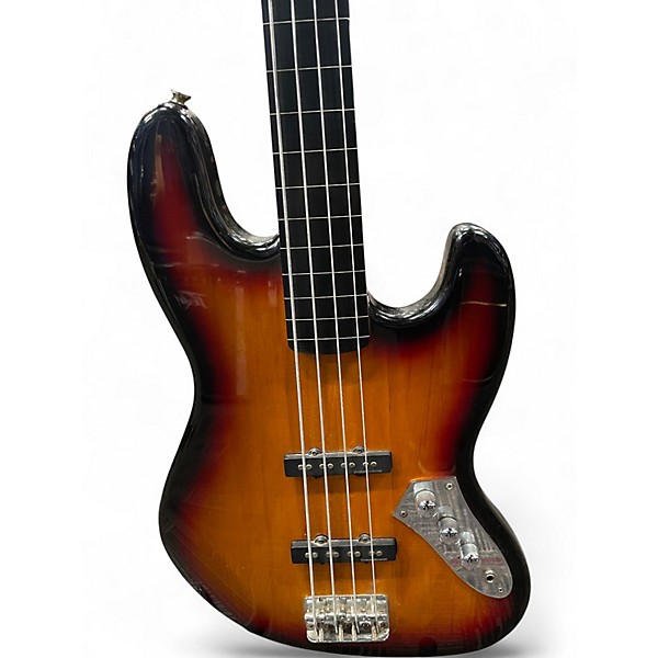 Used Squier Vintage Modified Fretless Jazz Bass Sunburst Electric Bass Guitar