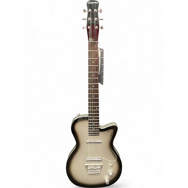 Used Silvertone U2 Gray Solid Body Electric Guitar