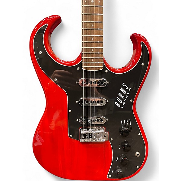 Used Burns Bison 62 reissue Red Solid Body Electric Guitar