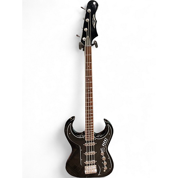 Used Burns Bison Black Electric Bass Guitar