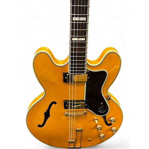Used Epiphone SHERATON Natural Hollow Body Electric Guitar