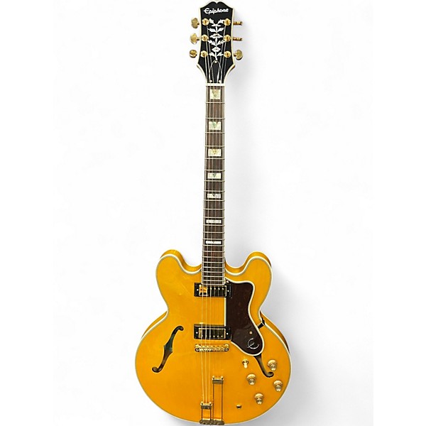Used Epiphone SHERATON Natural Hollow Body Electric Guitar