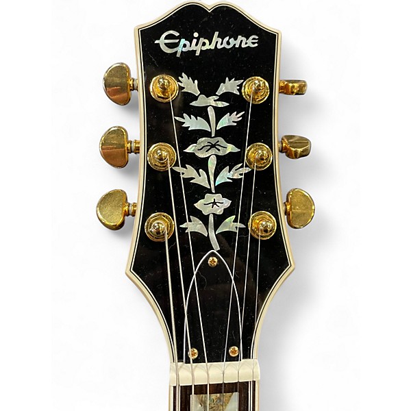Used Epiphone SHERATON Natural Hollow Body Electric Guitar