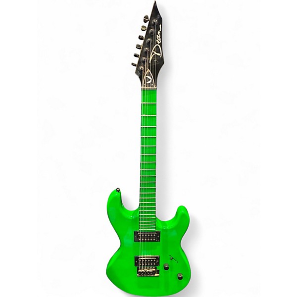 Used Dean Custom Zone Green Solid Body Electric Guitar