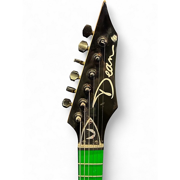 Used Dean Custom Zone Green Solid Body Electric Guitar