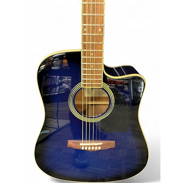 Used Ibanez PF15 Trans Blue Acoustic Guitar