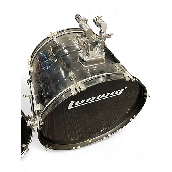 Used Ludwig 5 Piece Accent BLACK Drum Kit