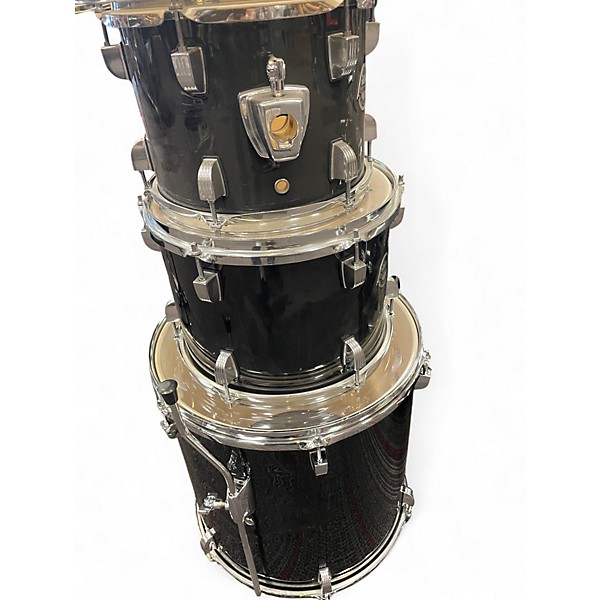 Used Ludwig 5 Piece Accent BLACK Drum Kit
