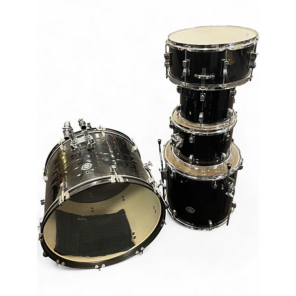 Used Ludwig 5 Piece Accent BLACK Drum Kit