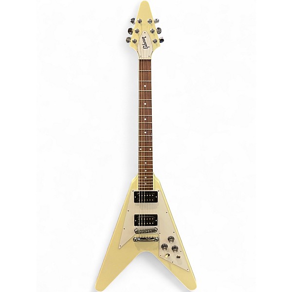 Used Gibson 70's Flying V Antique Ivory Solid Body Electric Guitar