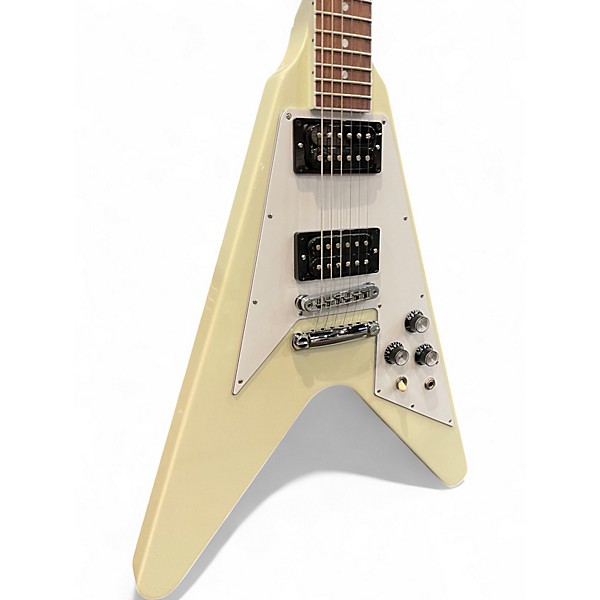 Used Gibson 70's Flying V Antique Ivory Solid Body Electric Guitar