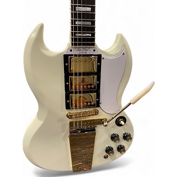 Used Epiphone inspired by 1963 les paul sg custom Alpine White Solid Body Electric Guitar