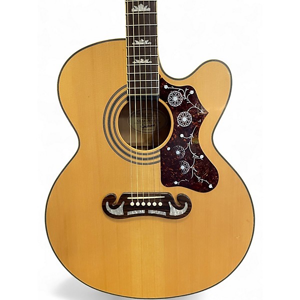 Used 2012 Epiphone EJ200CE Natural Acoustic Electric Guitar