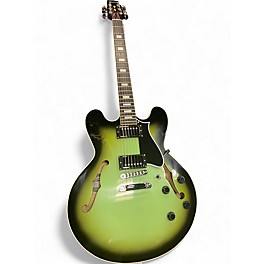 Used Heritage Custom Core H-535 Green Burst Hollow Body Electric Guitar