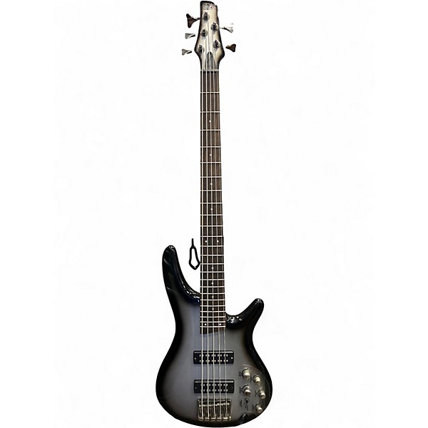 Used Ibanez SR305 5 String Metallic Silver Electric Bass Guitar