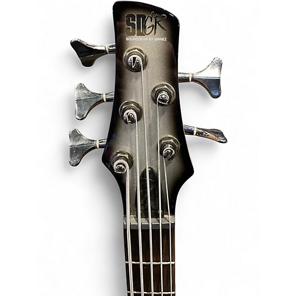 Used Ibanez SR305 5 String Metallic Silver Electric Bass Guitar